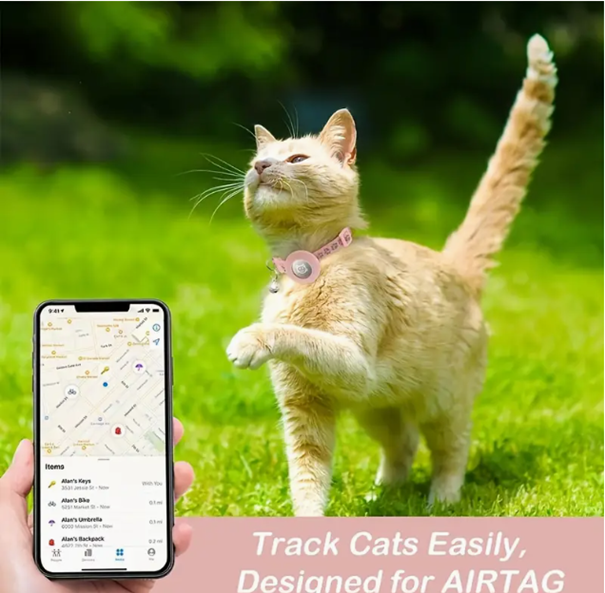 Katzenhalsband mit Airtaghalter