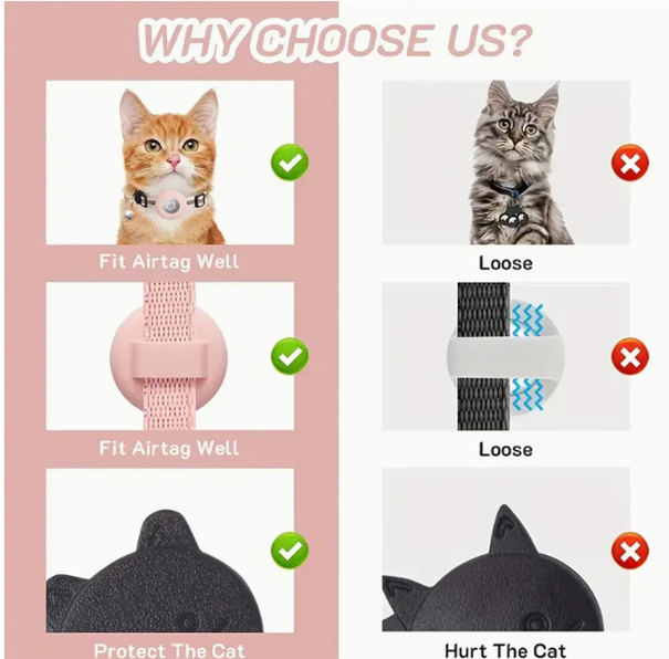 Katzenhalsband mit Airtaghalter